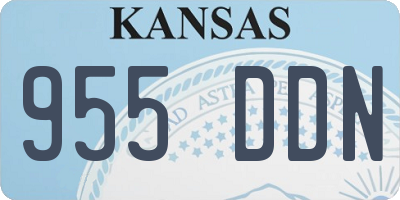 KS license plate 955DDN