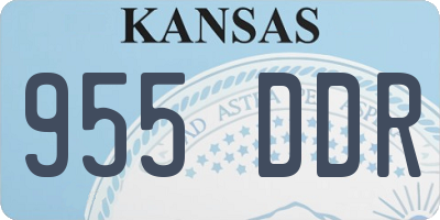 KS license plate 955DDR