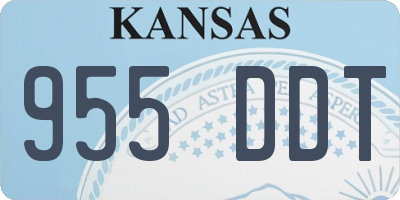 KS license plate 955DDT