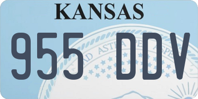KS license plate 955DDV