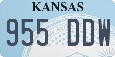 KS license plate 955DDW