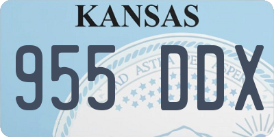 KS license plate 955DDX