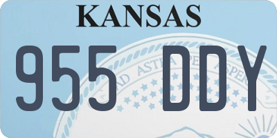KS license plate 955DDY