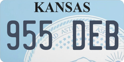 KS license plate 955DEB