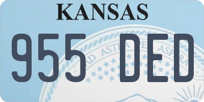 KS license plate 955DED