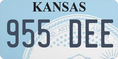 KS license plate 955DEE