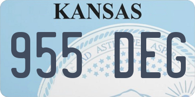 KS license plate 955DEG
