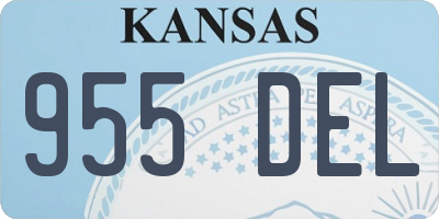 KS license plate 955DEL