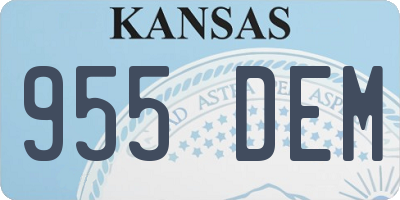 KS license plate 955DEM