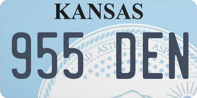 KS license plate 955DEN