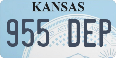 KS license plate 955DEP