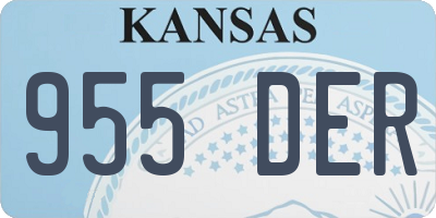 KS license plate 955DER