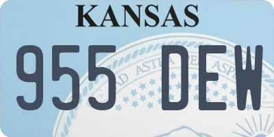 KS license plate 955DEW
