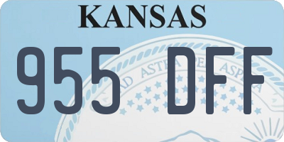 KS license plate 955DFF