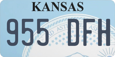KS license plate 955DFH