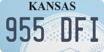 KS license plate 955DFI