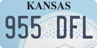 KS license plate 955DFL