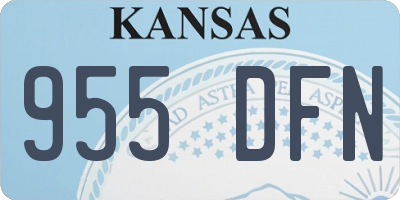 KS license plate 955DFN