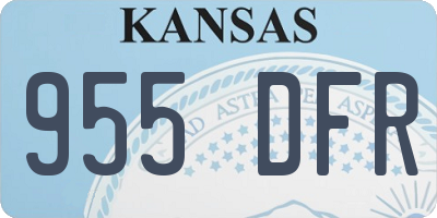 KS license plate 955DFR