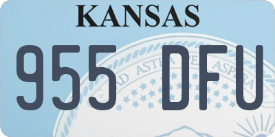 KS license plate 955DFU