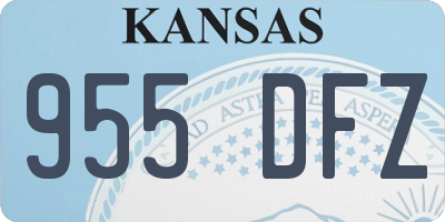 KS license plate 955DFZ