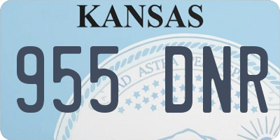 KS license plate 955DNR