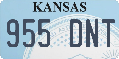 KS license plate 955DNT