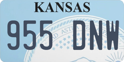 KS license plate 955DNW