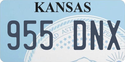KS license plate 955DNX