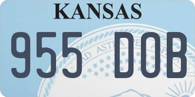 KS license plate 955DOB