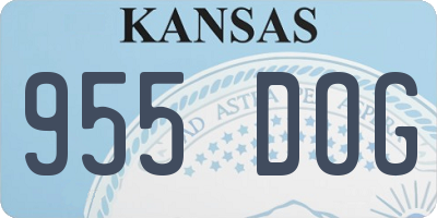 KS license plate 955DOG