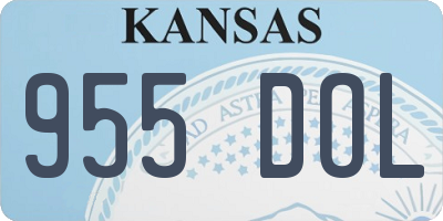 KS license plate 955DOL