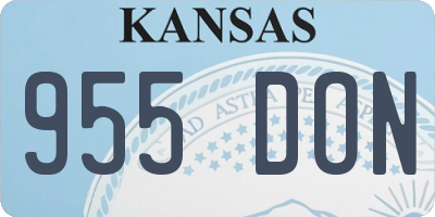 KS license plate 955DON