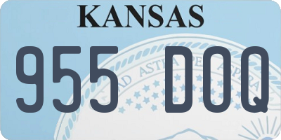 KS license plate 955DOQ
