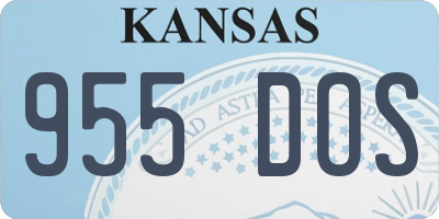 KS license plate 955DOS