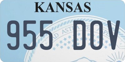 KS license plate 955DOV