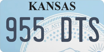 KS license plate 955DTS