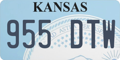 KS license plate 955DTW