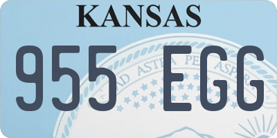 KS license plate 955EGG