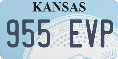 KS license plate 955EVP