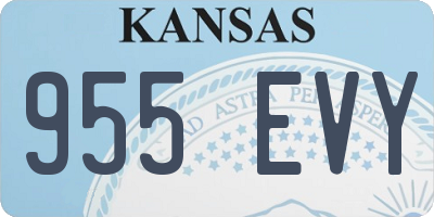 KS license plate 955EVY