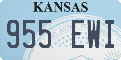 KS license plate 955EWI