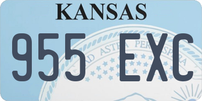 KS license plate 955EXC