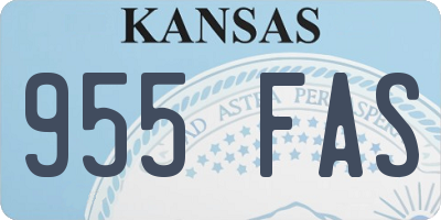 KS license plate 955FAS