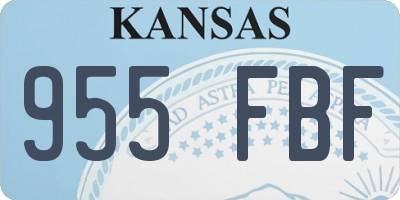 KS license plate 955FBF