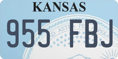 KS license plate 955FBJ