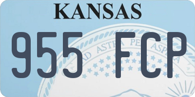 KS license plate 955FCP
