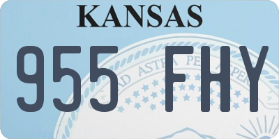 KS license plate 955FHY