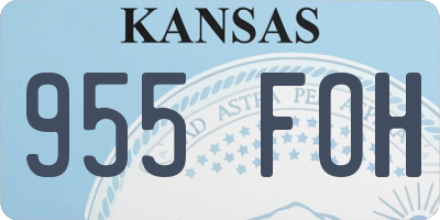 KS license plate 955FOH