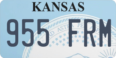 KS license plate 955FRM